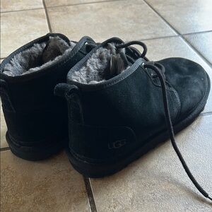 UGG Black Classic Fur Lined Chukka. New in box. Size 11 very warm.